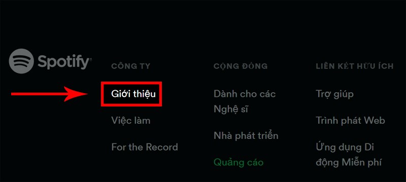 vào mục giới thiệu