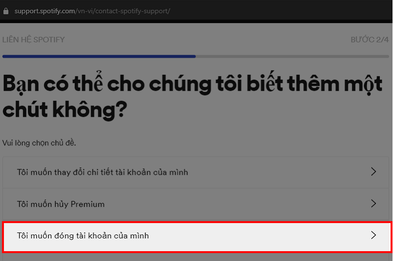 chọn đóng tài khoản của mình