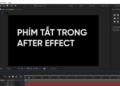 phím tắt trong after effect