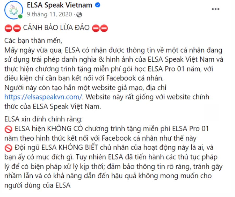 elsa speak đính chính