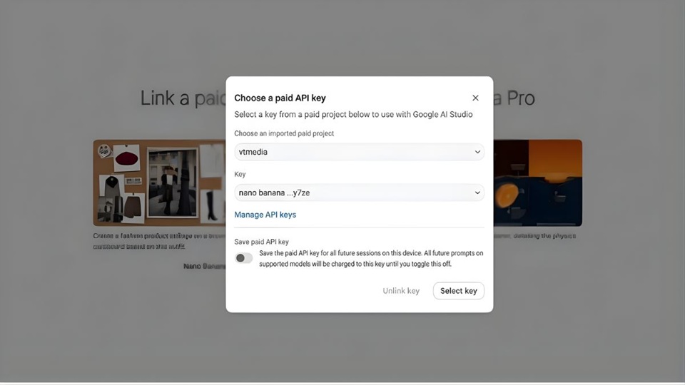 lựa chọn api key