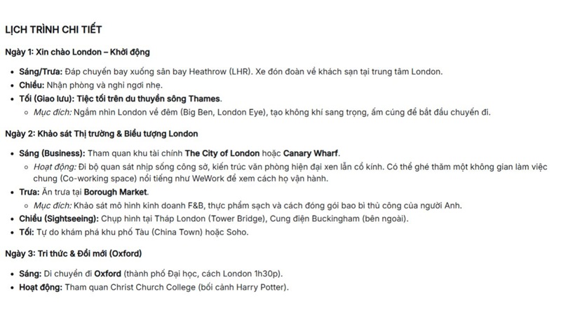 kết quả gemini trả về