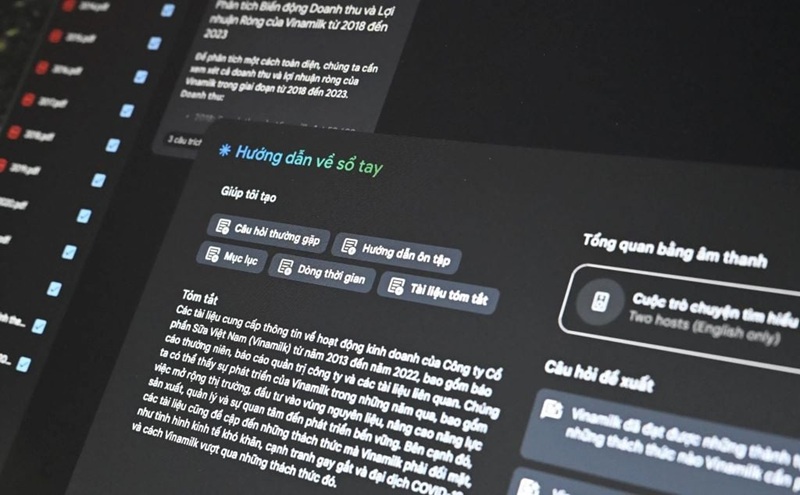 Khám phá các tính năng chính của NotebookLM