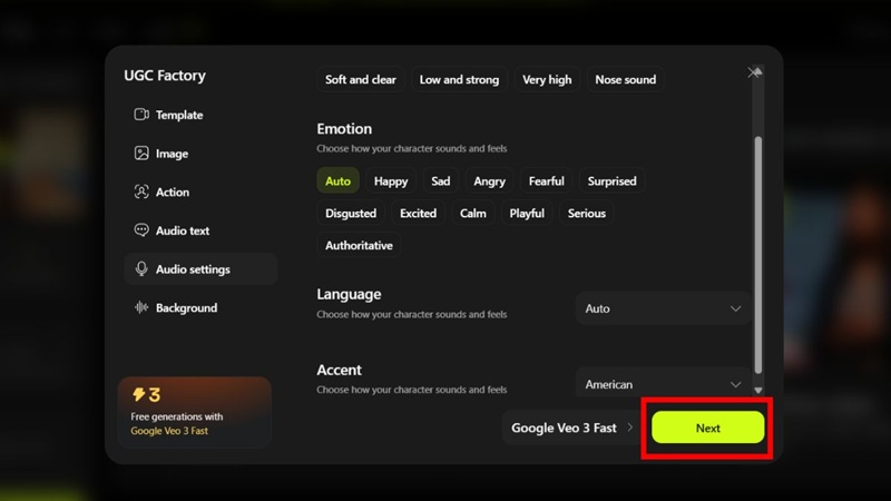 tùy chỉnh nội dung video