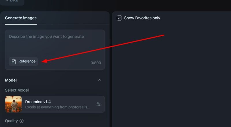 Nhấn vào biểu tượng hình ảnh trong mục Generate image