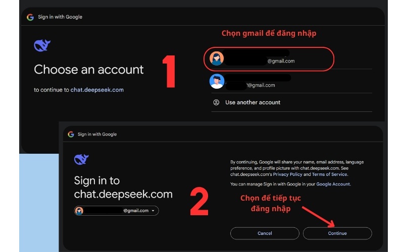 tạo tài khoản sử dụng