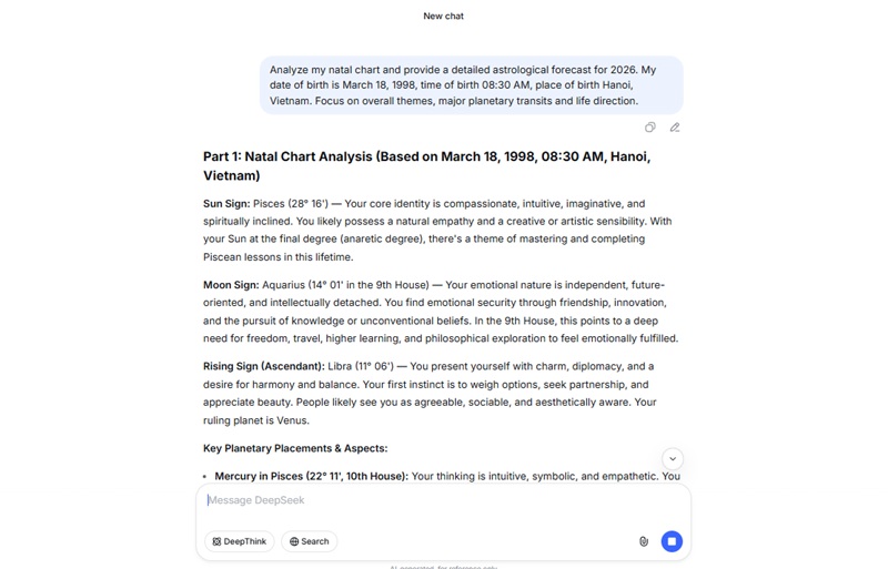 deepseek trả lời
