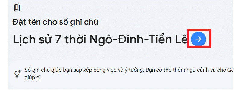 đặt tên cho ghi chú