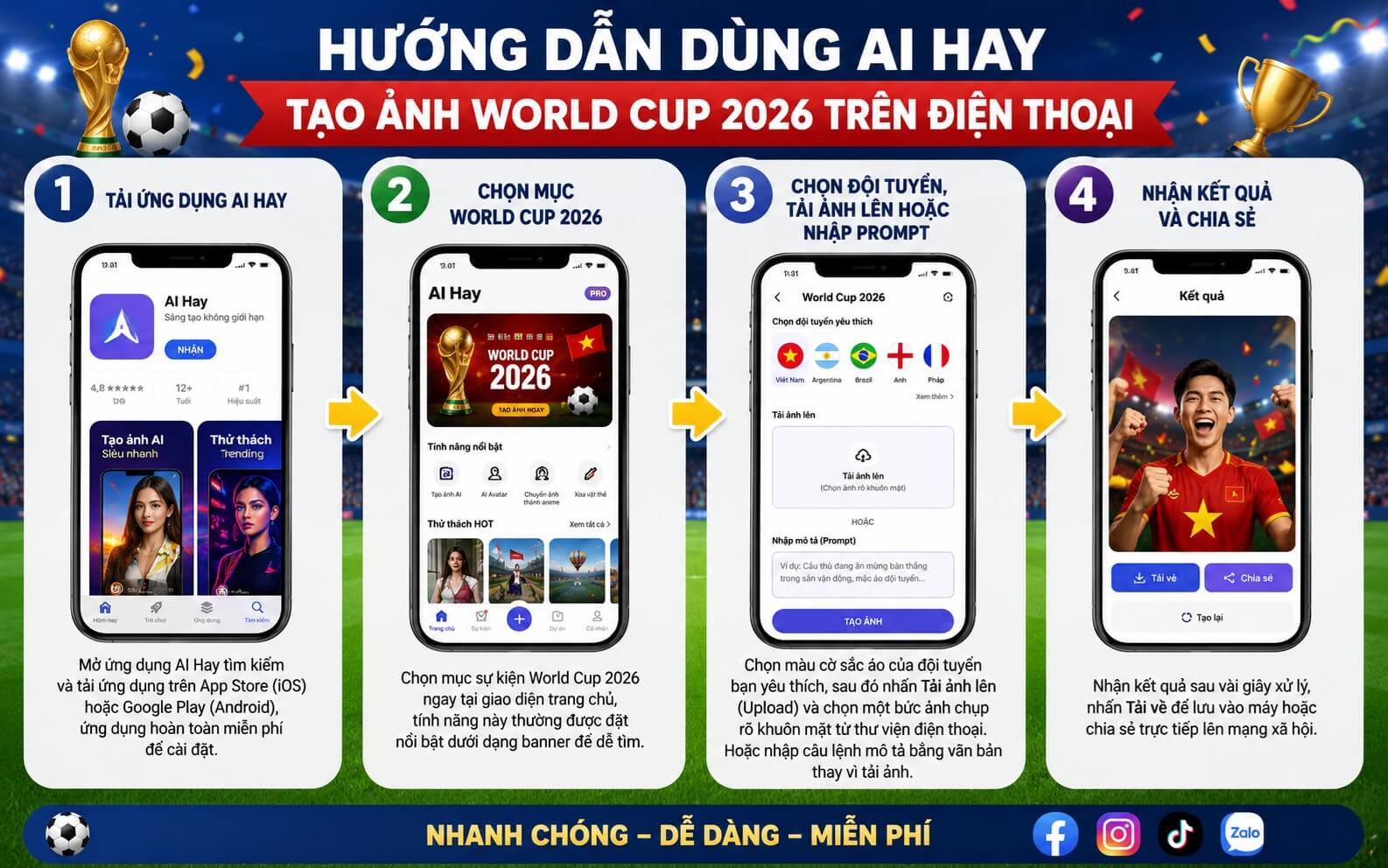 dùng ai hay tạo ảnh world cup