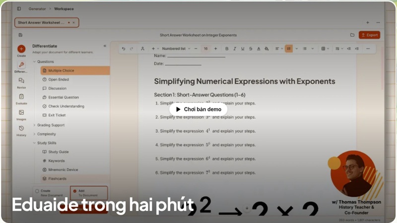 tính năng của eduaide ai