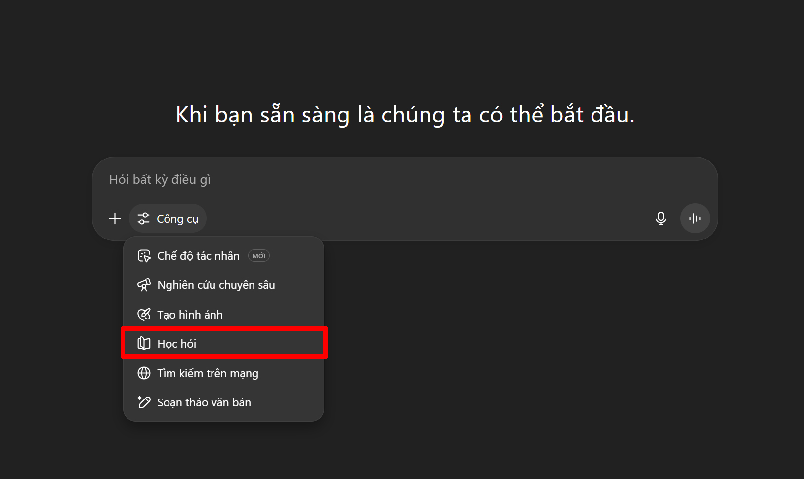 chế độ học hỏi