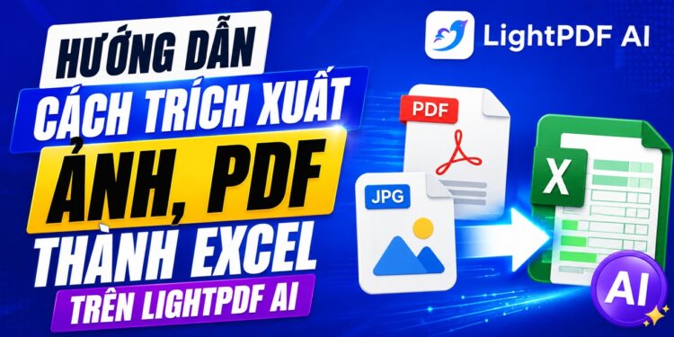 Hướng Dẫn Cách Trích Xuất Ảnh PDF Thành Excel Trên LightPDF AI