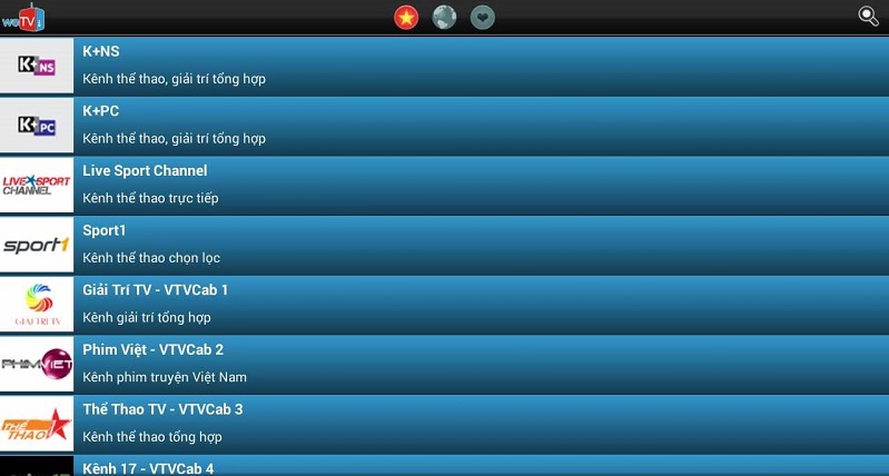 ứng dụng we tv