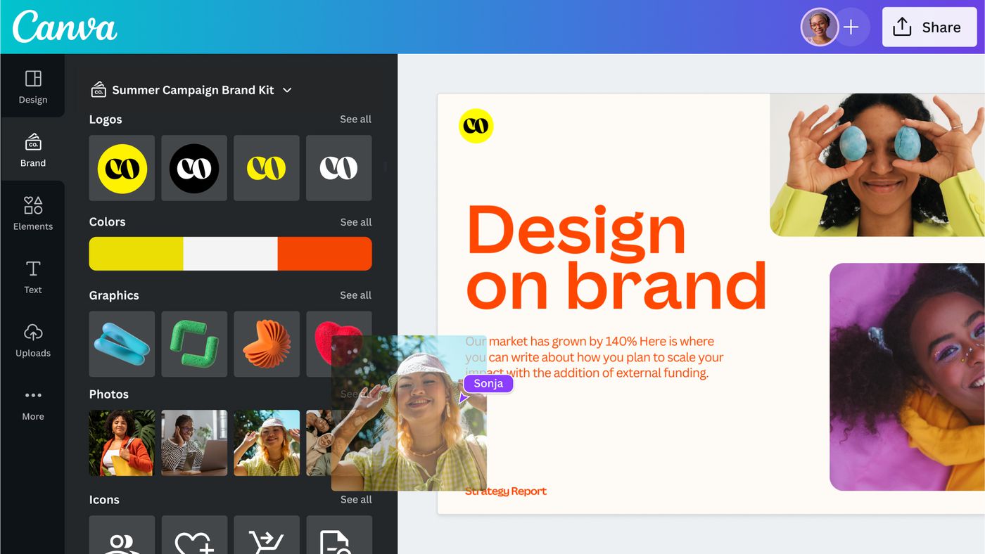 thiết kế trên canva