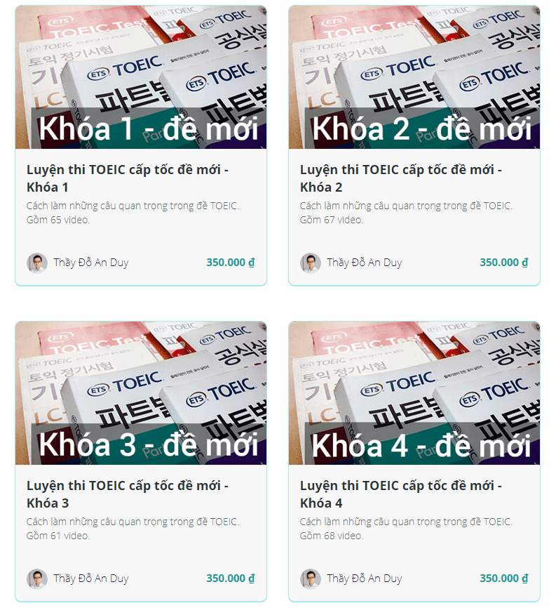 combo khóa học toeic