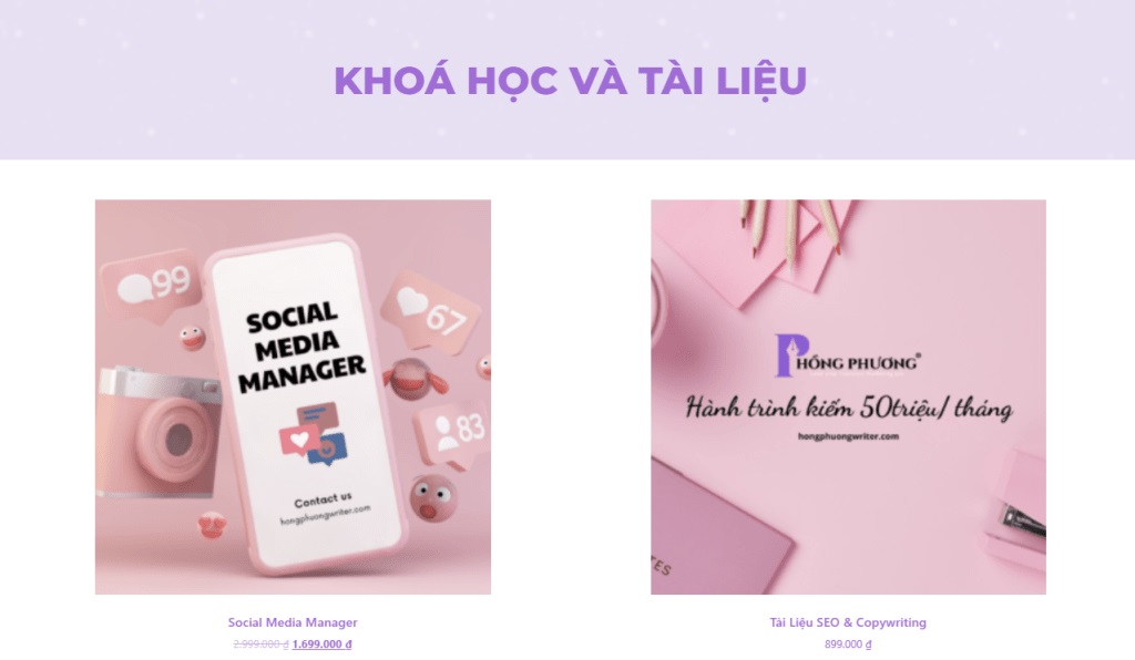 nội dung khóa học hồng phương