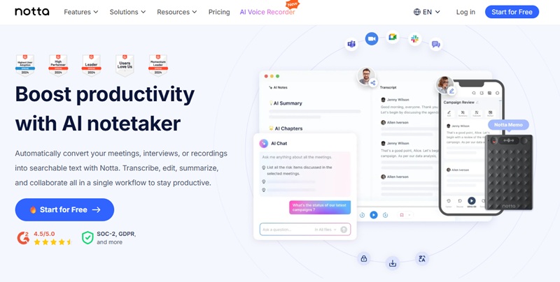 sử dụng notta ai pro