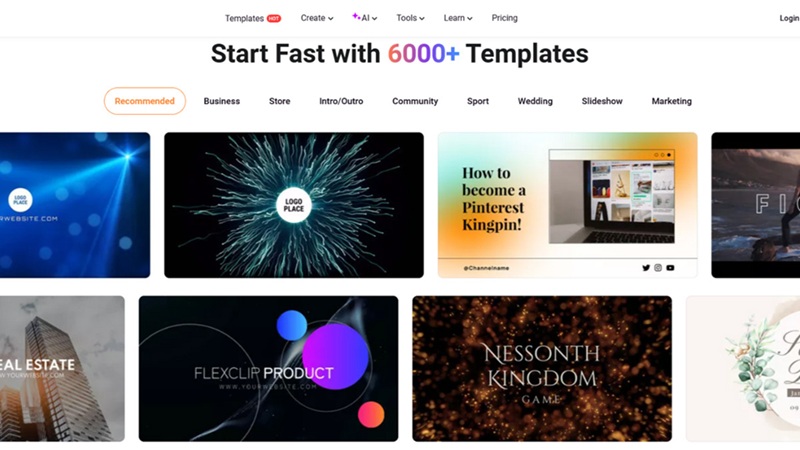tính năng của tài khoản flexclip