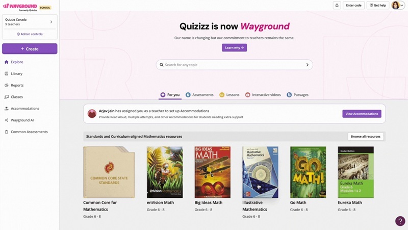 tài khoản wayground