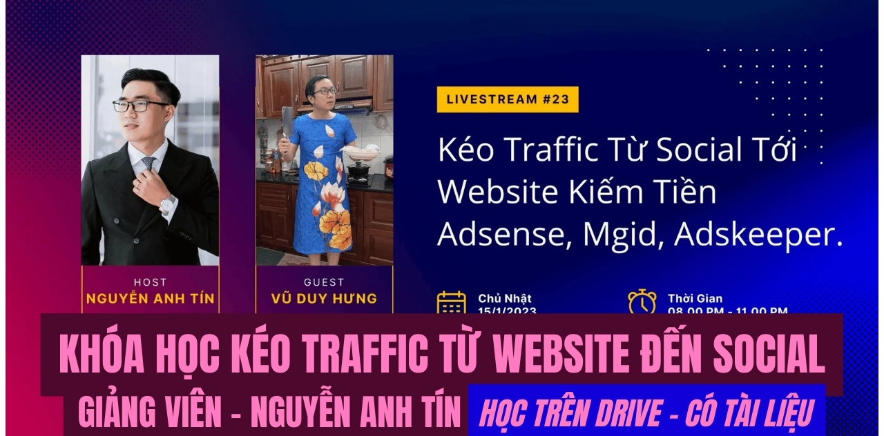 khóa học kéo traffic từ website đến social
